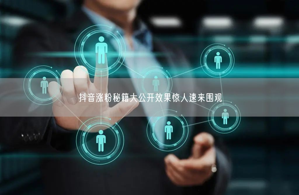 抖音涨粉秘籍大公开效果惊人速来围观