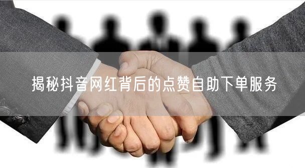 揭秘抖音网红背后的点赞自助下单服务
