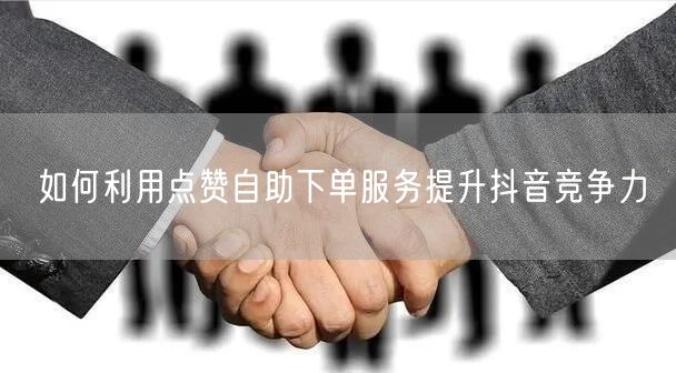 如何利用点赞自助下单服务提升抖音竞争力